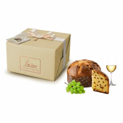 Panettone pyragas Loison su vynais dėžutėje